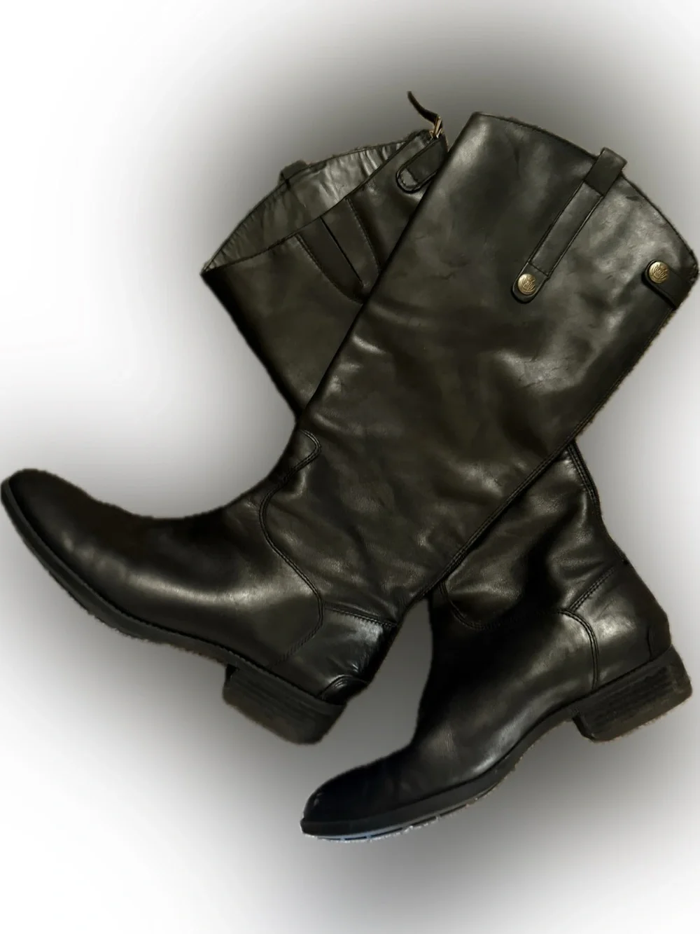 Sam Edelman Black Leather Riding Boots